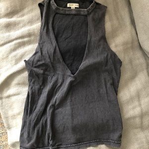 Free people cut-out top, xs , gray